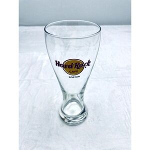 Vintage Hard Rock Cafe Boston Tall 20oz Pilsner Beer Glass ** Closed Location **
